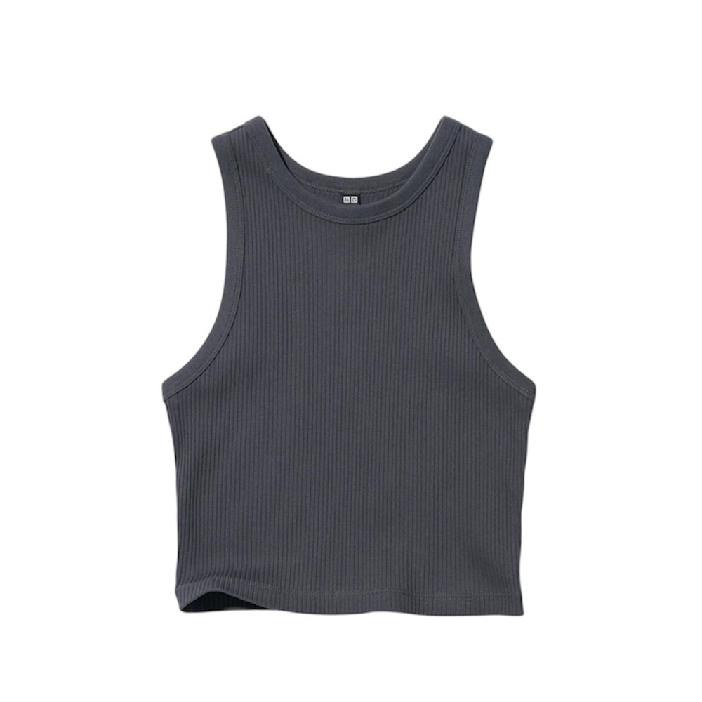Uniqlo soft cotton, ribbed crop top